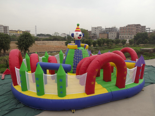 Zewnętrzny nadmuchiwany park wodny Łatwa konserwacja Wymiar 10m x 8m 12m x 9m
