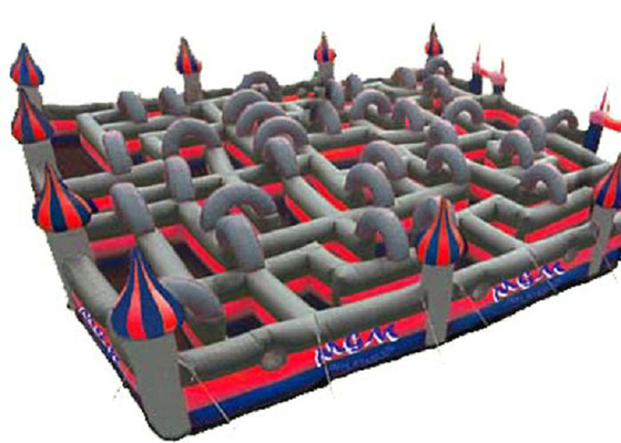 Custom Made Interactive Inflatable Maze, Bounce House Maze Czteroosobowy szwy