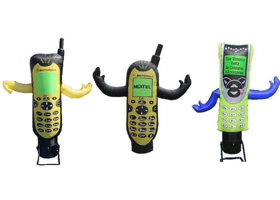 Mobilne telefon komórkowy Nadmuchiwane znaki reklamowe Zabawki zabawne podwórku powleczone PCV