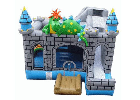 Dinosaur Design Bouncy Jumping Castles 0.55mm Grubość PVC długa żywotność