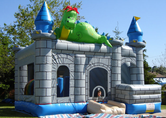 Dinosaur Design Bouncy Jumping Castles 0.55mm Grubość PVC długa żywotność
