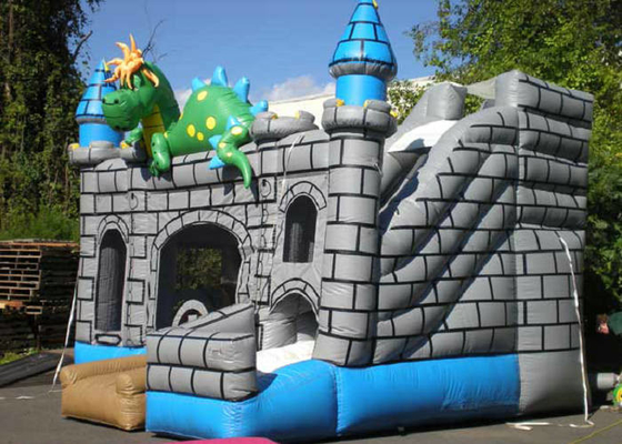 Dinosaur Design Bouncy Jumping Castles 0.55mm Grubość PVC długa żywotność