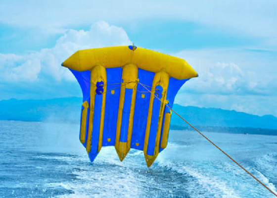 Niebieskie i żółte Fly Fishing Boats, Large Blow Up Zabawki zewnętrzne Sunlight UV Resistant