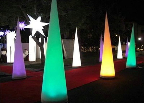 Conical Balloon Light Up Dmuchane materiały Eco Friendly PVC Nylon Materiały