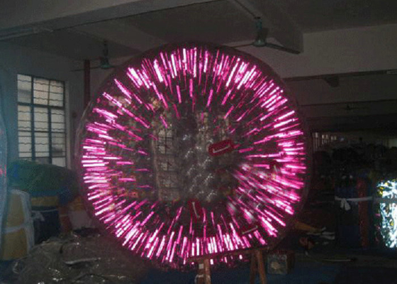 LED oświetlone nadmuchiwane Hamster Ball Wodoodporna rozrywka na świeżym powietrzu Sport