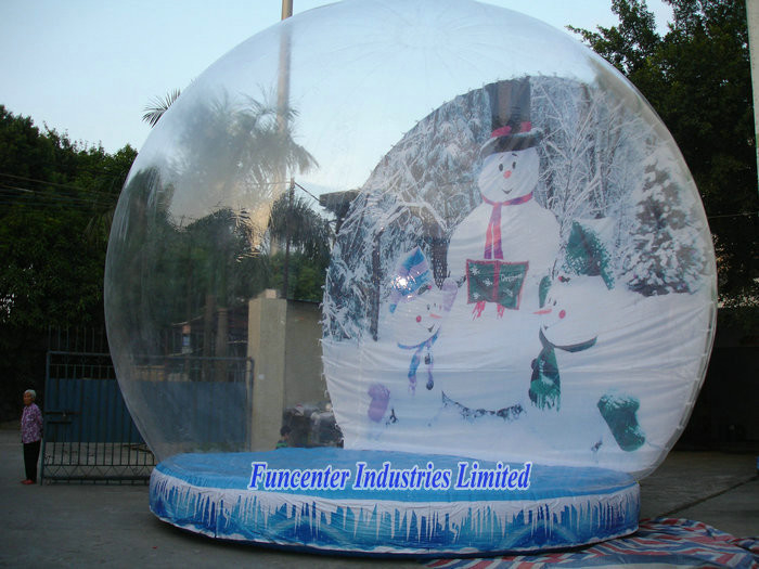 Snow Globe Inflatable Christmas Decoration, Blow Up Snow Globe Elegancki design